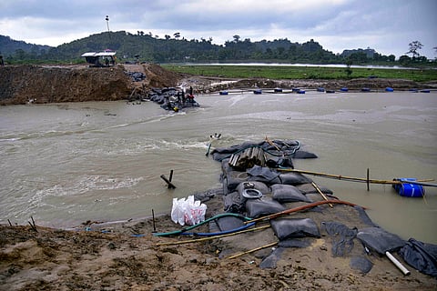 Over 3,55,000 people continued to reel under the deluge in Cachar, Dhemaji, Dhubri, Dibrugarh, Goalpara, Golaghat, Kamrup Metropolitan, Karimganj, Nagaon, Nalbari and Sivasgar districts